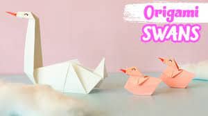 origami ideas, origami swan